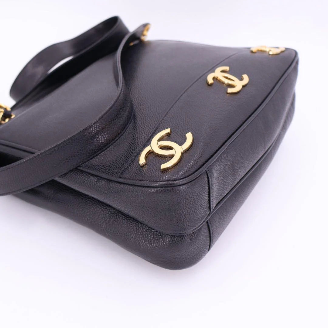 CHANEL Triple Coco Mark Chain Tote Bag