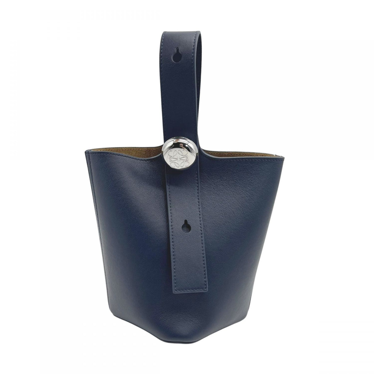 Loewe Pebble Bucket Bag Mini 2way Shoulder Bag Navy