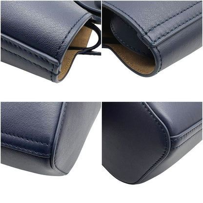 Loewe Pebble Bucket Bag Mini 2way Shoulder Bag Navy