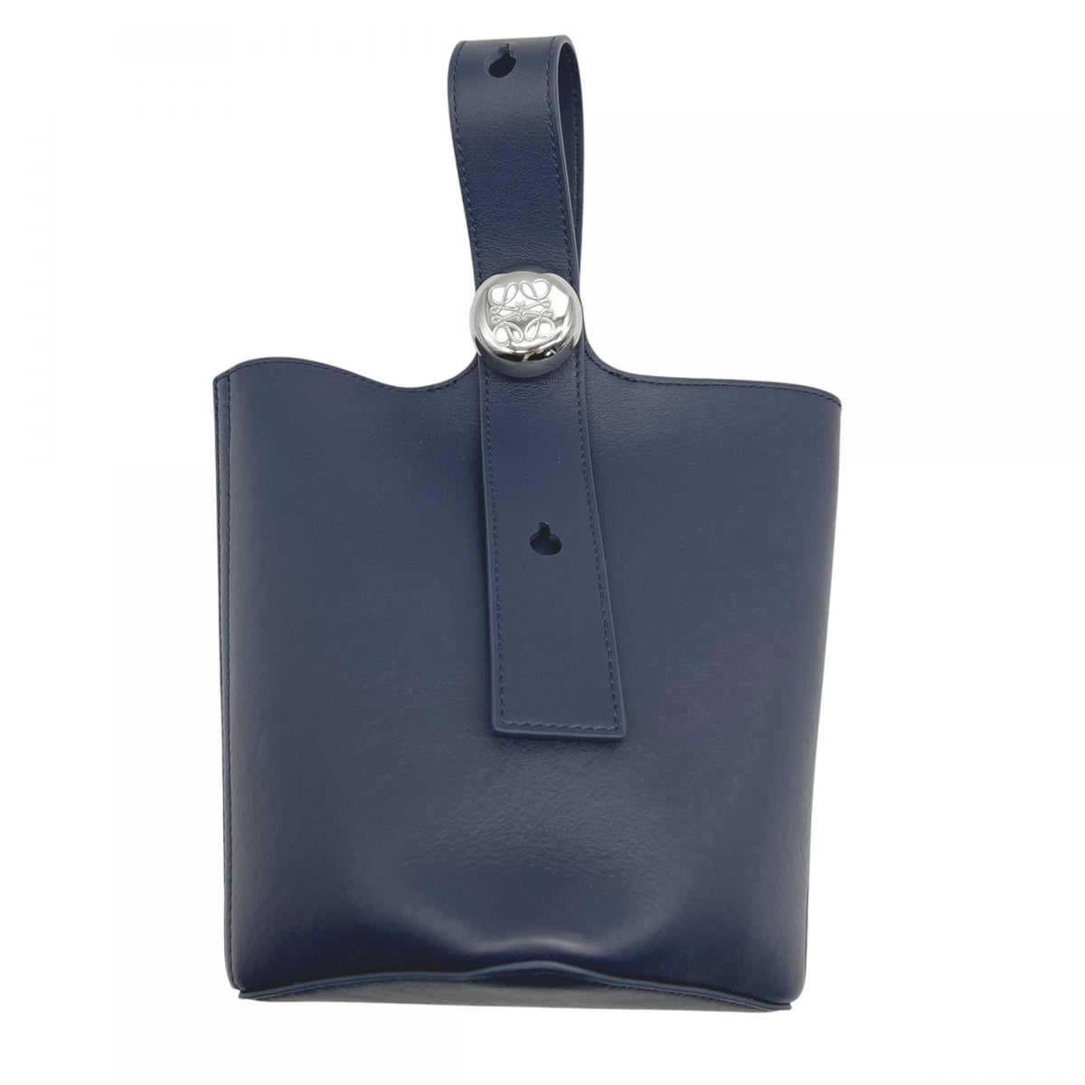 Loewe Pebble Bucket Bag Mini 2way Shoulder Bag Navy