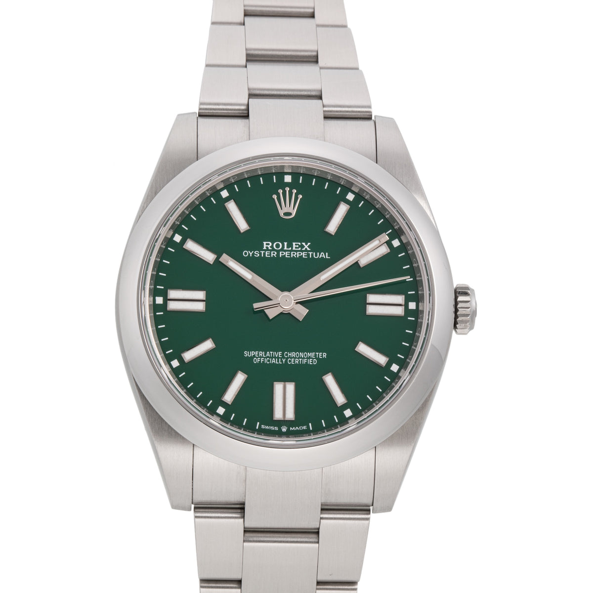 ROLEX OYSYER PERPETUAL 41 GREEN Ref.124300 SS Ca.2024