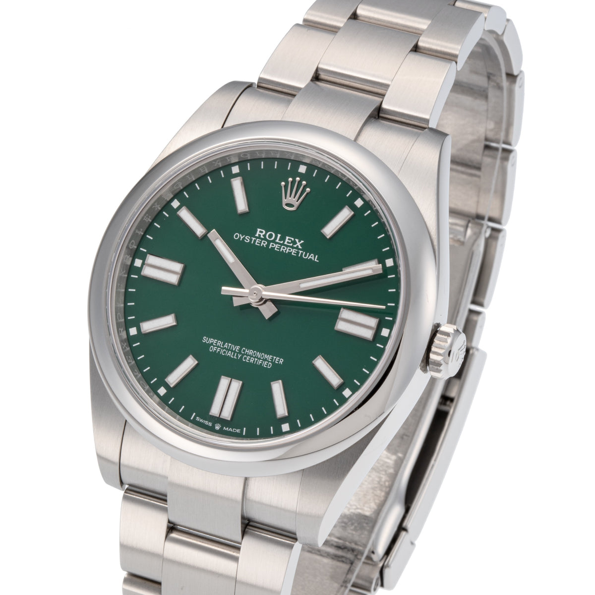 ROLEX OYSYER PERPETUAL 41 GREEN Ref.124300 SS Ca.2024