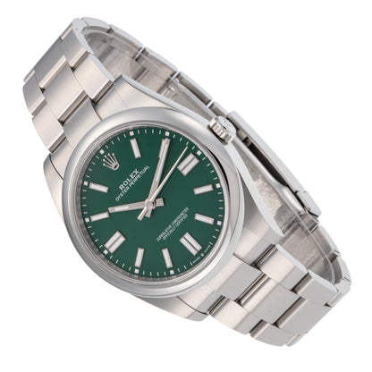 ROLEX OYSYER PERPETUAL 41 GREEN Ref.124300 SS Ca.2024