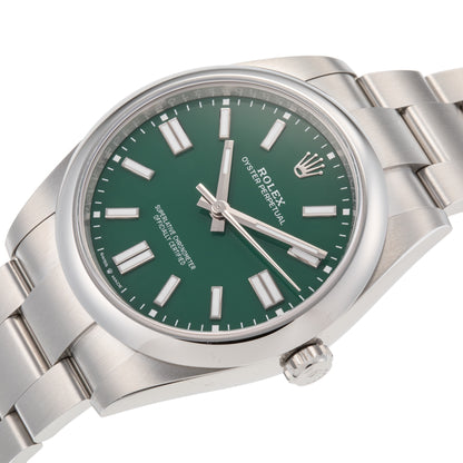 ROLEX OYSYER PERPETUAL 41 GREEN Ref.124300 SS Ca.2024