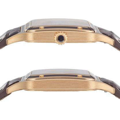 CARTIER SANTOS DUMONT LM GRAY LACQUER Ref.WGSA0097 ARABIC DIAL YG Ca.2024 ONE SHOT PRODUCTION