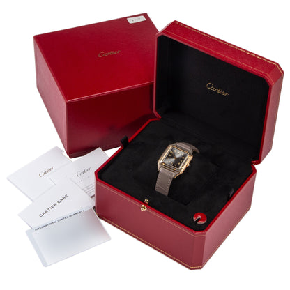 CARTIER SANTOS DUMONT LM GRAY LACQUER Ref.WGSA0097 ARABIC DIAL YG Ca.2024 ONE SHOT PRODUCTION