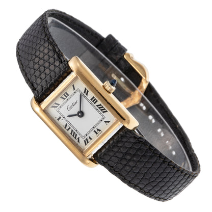 CARTIER MUST TANK VERMIEL SM MECHANICAL Ref.25705 SV/YGP Ca.1970s